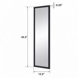 Tall Rectangular Wall Mirror Black Frame
