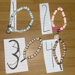 Tan/Gray/Brown Colored Singular Bracelets
