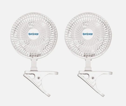 2) Hurricane 6” Clip Fan - Tested & Working (Preowned Great Condition)