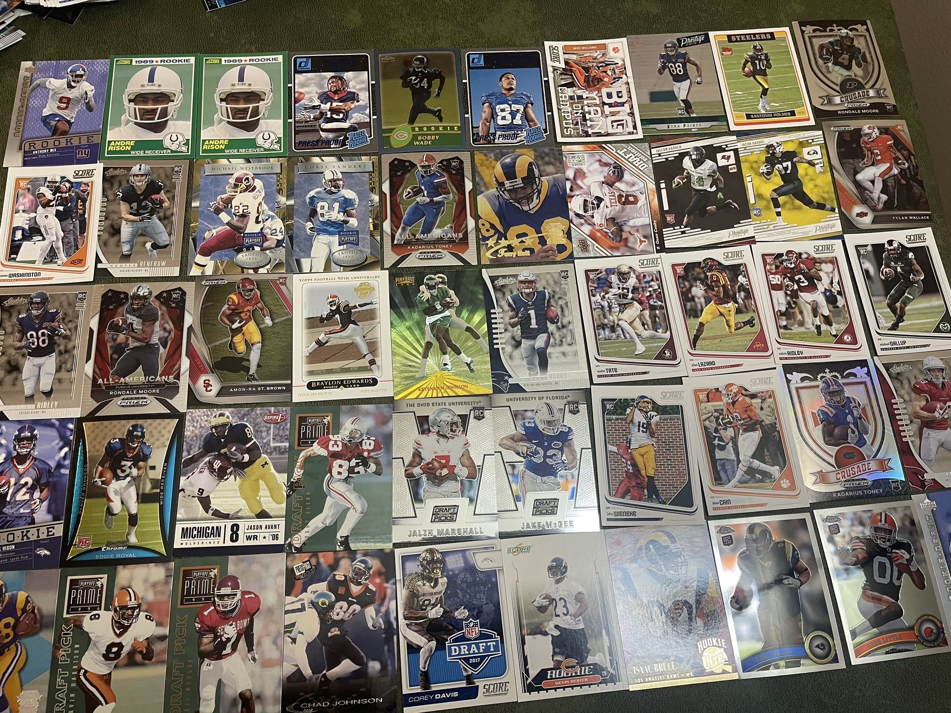 Lot of 50 NFL Wide Receiver Rookie Cards #2