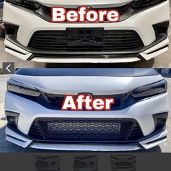 2022-2024 Honda Civic Matte Black Lower Type R Grill