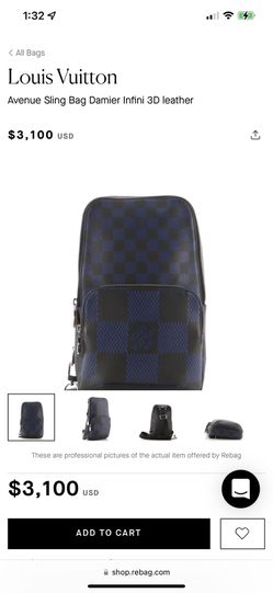 Louis Vuitton Avenue Sling Bag Damier Infini 3D leather