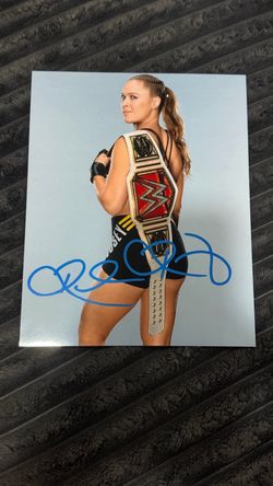 Ronda Rousey Signed 8x10 Promo Photo Autographed WWE Raw Women's Champion