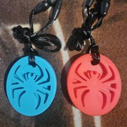 NEW PARKER AND TALIA SET OF 2  SPIDEY CHEWLERY NECKLACE RED & RED 