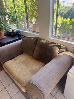 Oversized Chenille Armchair - Chair and a Half