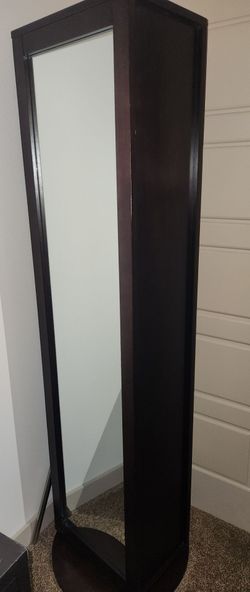 Tall mirror tower/shelves