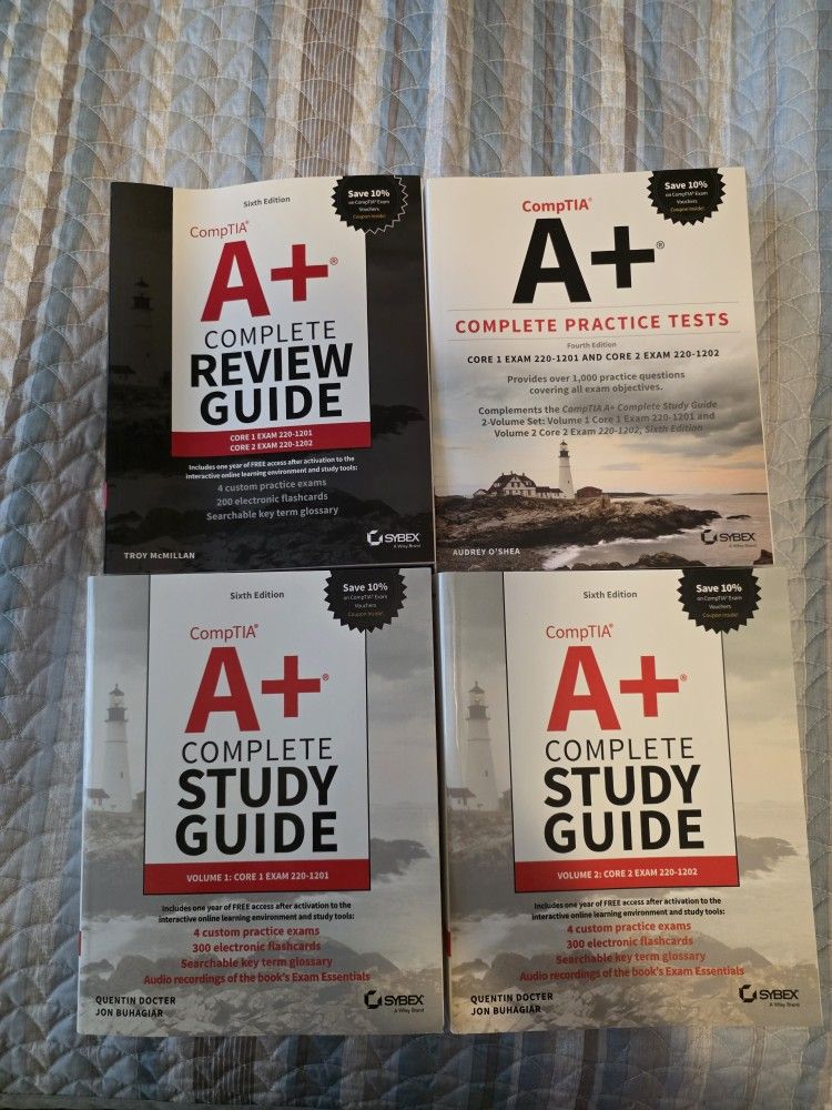 Comptia A+ Core 1 and Core 2 Exam Study Guides, Review Guide And Practice Test Exam Version (contact info removed) And (contact info removed)