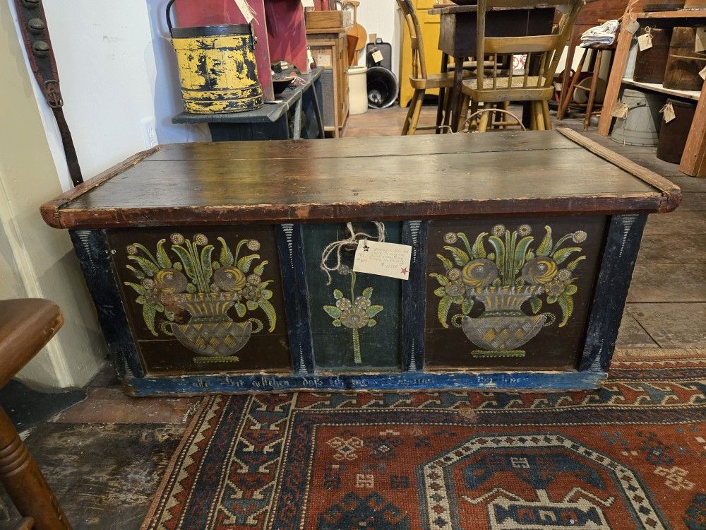 Antique Stenciled Blanket Chest