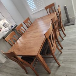 6 Or 8 Seater Adjustable Kitchen Table With Chairs