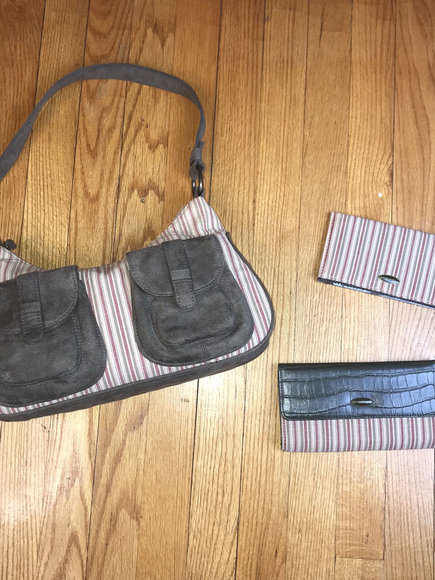 longaberger purse handbag With Wallet And Checkbook Cover And Wallet