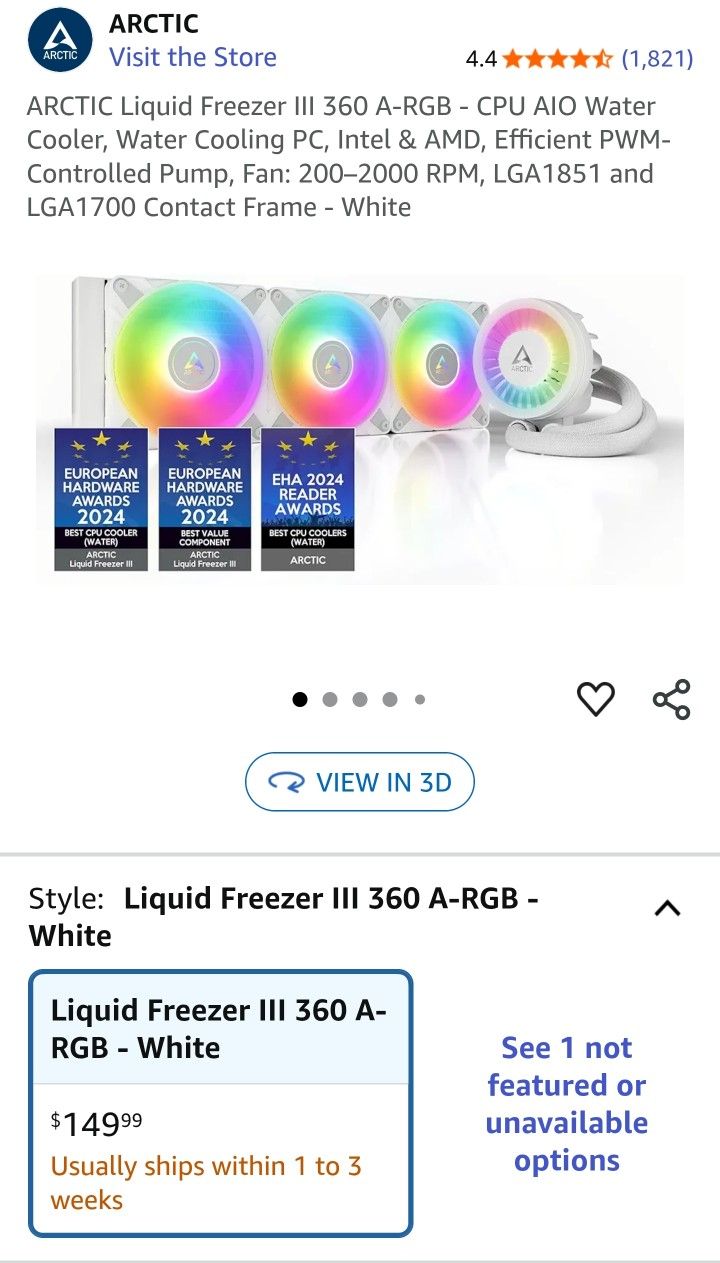 Arctic Liquid Freezer iii 360