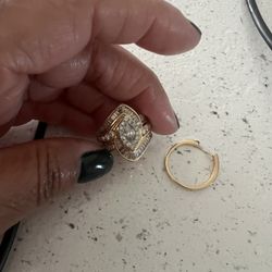 2ct Diamond Yellow Gold 14kt Ring & Band 
