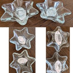 star shape crystal candle votive taper holders