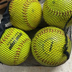 Softballs And Rawlings Glove