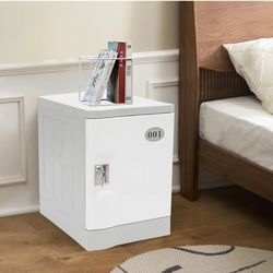 19" Locker Lockable Storage Cabinet with Key Footlocker Nightstand for Kids,School, Gym, Hospitals, Hotels | Toy Box, Footlocker, Bedside Dresser for 