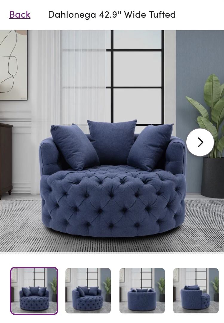 Navy Blue 360 Chair Sofa
