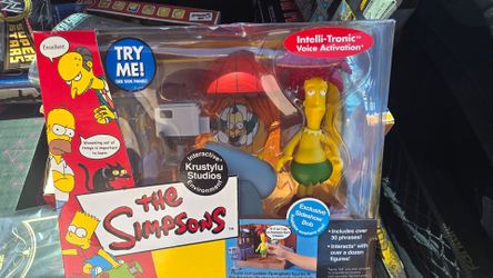 Playmates the Simpsons Krustylu studios Springfield interactive set box
