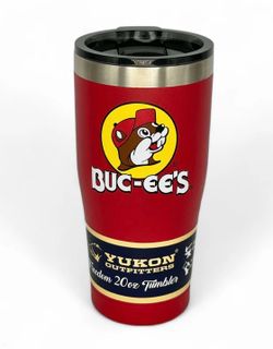 Buc-ee's Red Stainless Steel Tumbler With Bucky the Beaver, Double Wall Vacuum Insulated, 20 Ounces