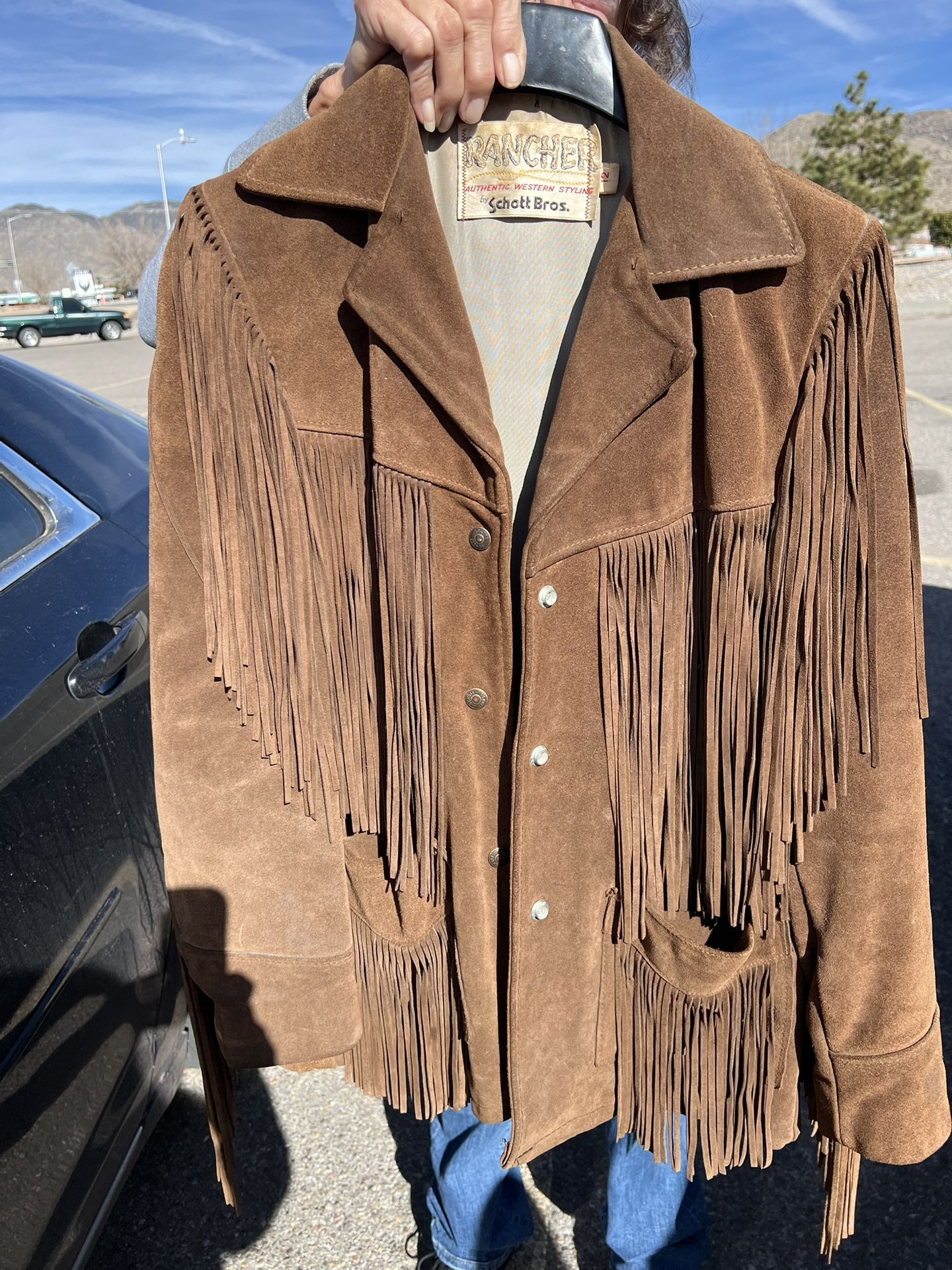 Vintage 70’s Ladies Leather Fringe Jacket