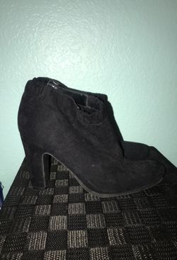 Black booties size 8