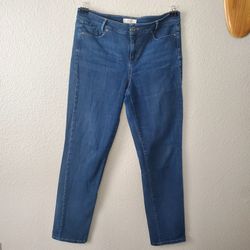 J. Jill Denim Weekender Jeans Straight Leg Medium Wash Comfort Stretch Size 10 