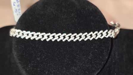✨ 925 Sterling Silver Moissanite Bracelet – New ✨ 6.5" 4.5mm