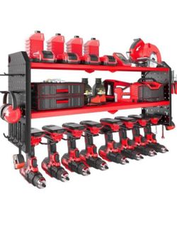 Power Tool Organizer Wall Mount, Cordless Drill and Battery Holder