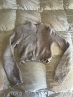 Crop Top Zip Up Sweater