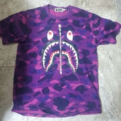 Purple Bape Tee Shirt 