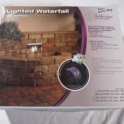 Gardenique Lighted Waterfall LED Spillway – 14” Blue (New)
