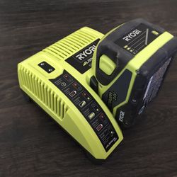 Ryobi Charger And Battery (Appears To Be New)