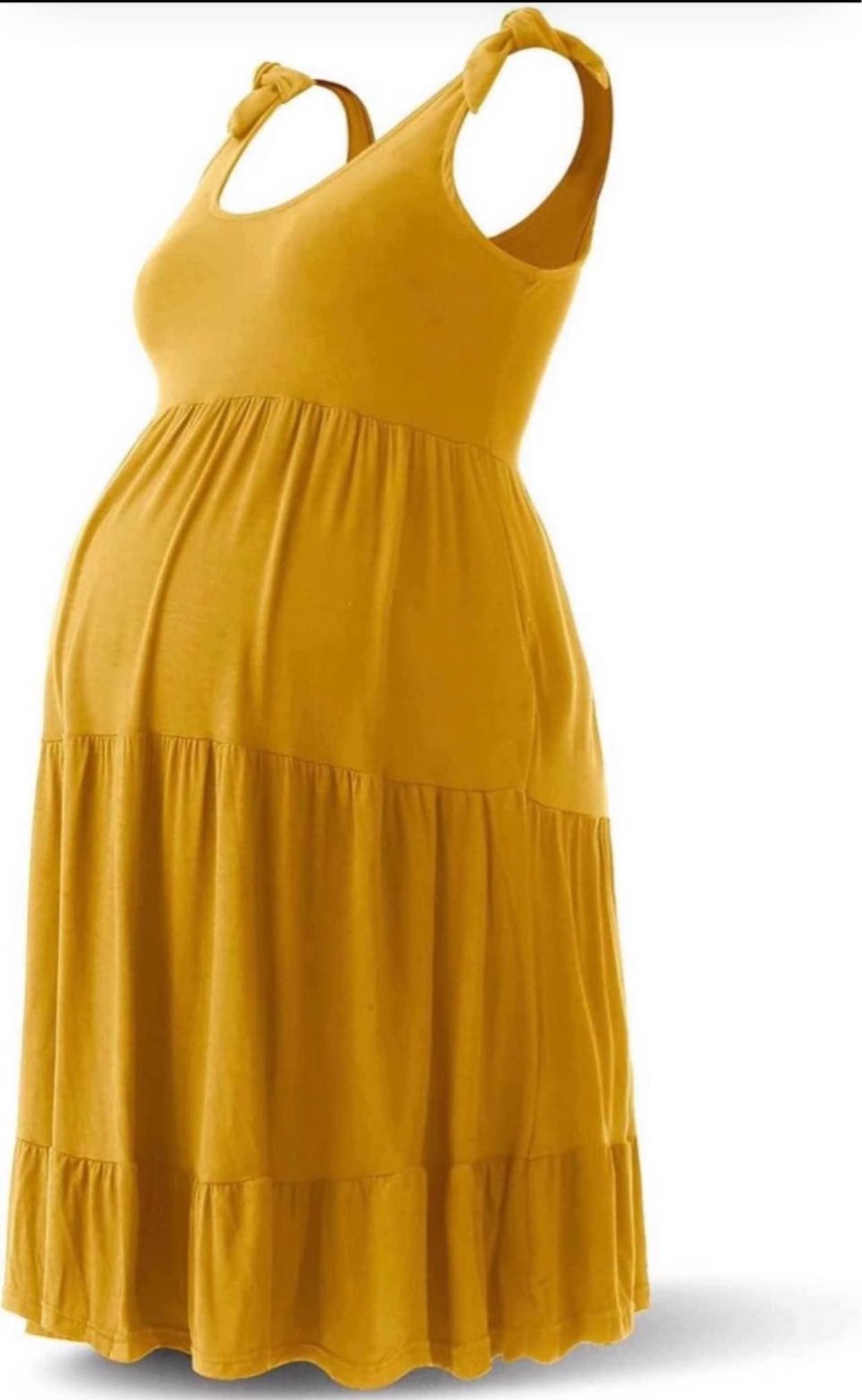 Brandnew Summer Maternity Dress Casual Sundress/Short Sleeveless Maternity Tank Dresses Cloth-Large