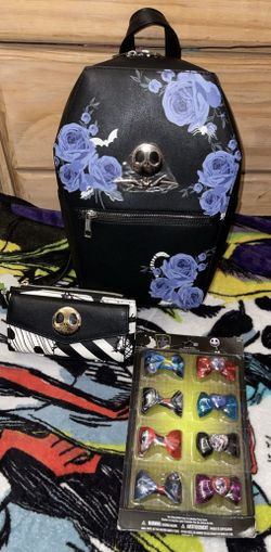 Disney Nightmare Before Christmas Lot Of 3 Backpack And Wallet 