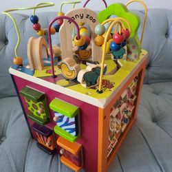 Zany Zoo Wooden Activity Cube