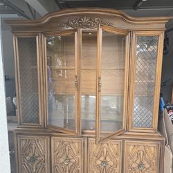 Antique China Cabinet  7' in Height X 5' Width 