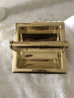 Recessed Brass Toilet Paper Holder