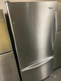Whirlpool Bottom Freezer Refrigerator Stainless Steel