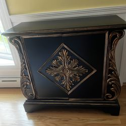 Pulaski Hand Painted Black and Gold Accent Chest