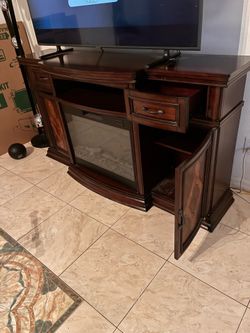 Electric wood fireplace