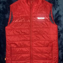 Timberland Red Puffer Vest