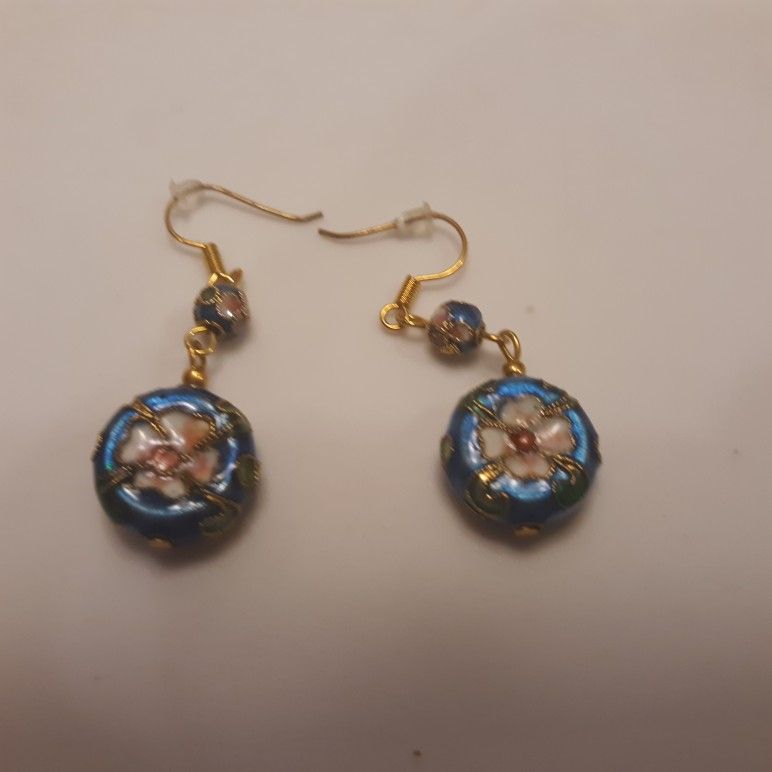New Blue FLORAL Earrings.
