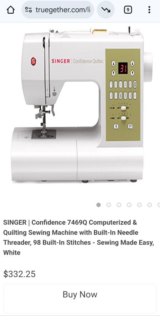 Singer Confidence Quilter Like New 