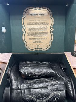 Ferrini Teju Lizard Cowboy Boots Men Size 9-9 1/2