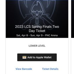 2 League Of Legends LCS Finals Tickets - Raleigh 