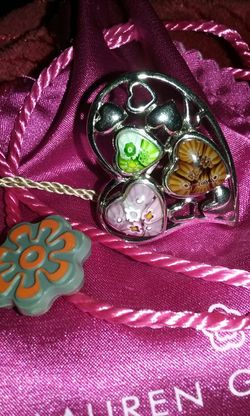 ASHLEY G. ADAMS STERLING SILVER/MURANO RING SIZE #9