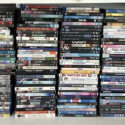 Lot of 227 DVD & Blue-Ray Movies with Various Popular Movie & TV Shows