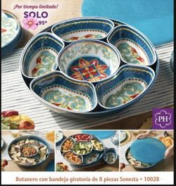 Botanero Con Bandeja Giratorio De 8 Piezas 🍏🍎🍏