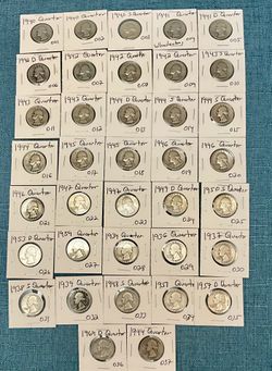 Washington Quarters From 1934 To 1964
