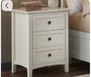 White 3 drawer night stand
