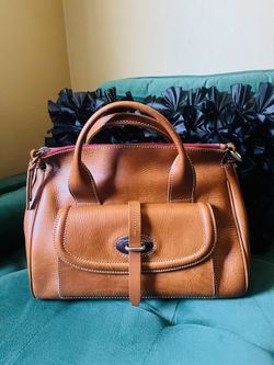 Dooney & Bourke Florentine Toscana Front Pocket Satchel In Ginger 